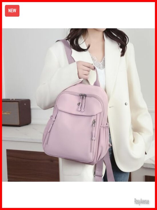 Mini Backpack for Women Nylon Anti Theft Lightweight Daypack College Bookbag